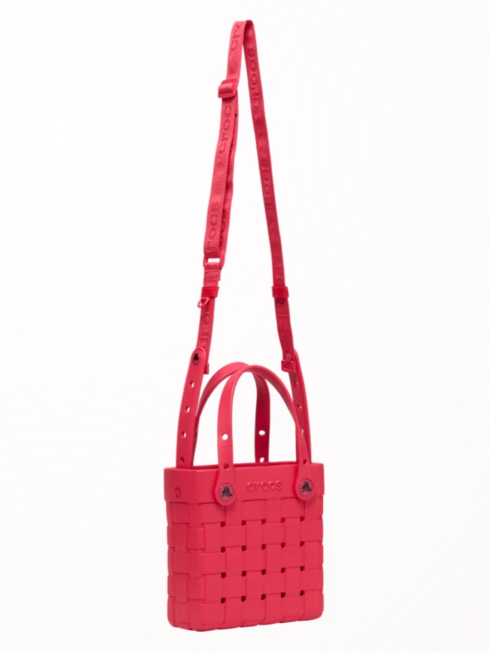 Crocs Small Tote Bag color digital raspberry with detachable strap